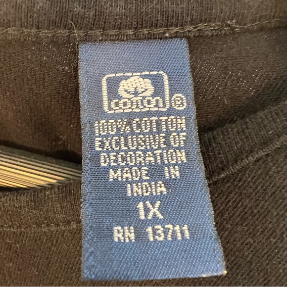 Karen Scott Top 1X Fruit T- Shirt Short Sleeve Vintage Beaded Orange Black - Picture 3 of 4